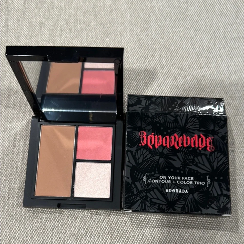 Reina rebelde On Your Face Contour Color Trio - Pink, Brown, White